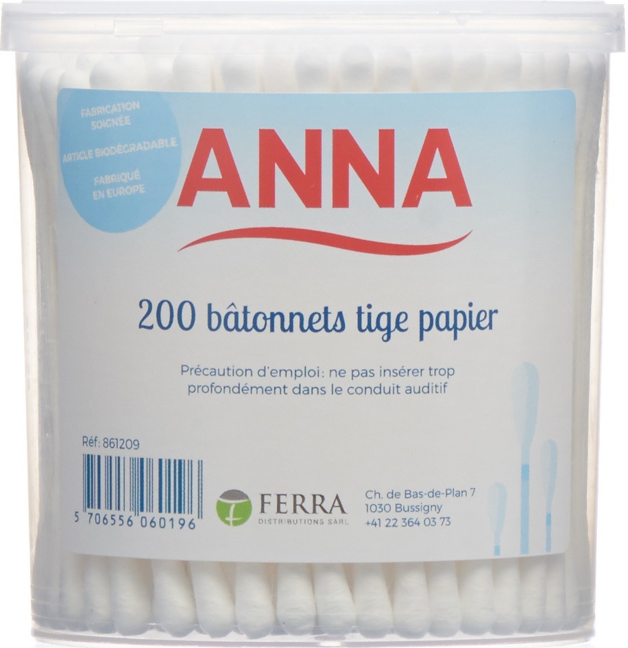 ANNA coton tiges papier 200 pce