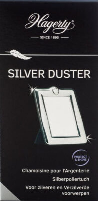 HAGERTY silver duster chiffon 55x35cm argenterie