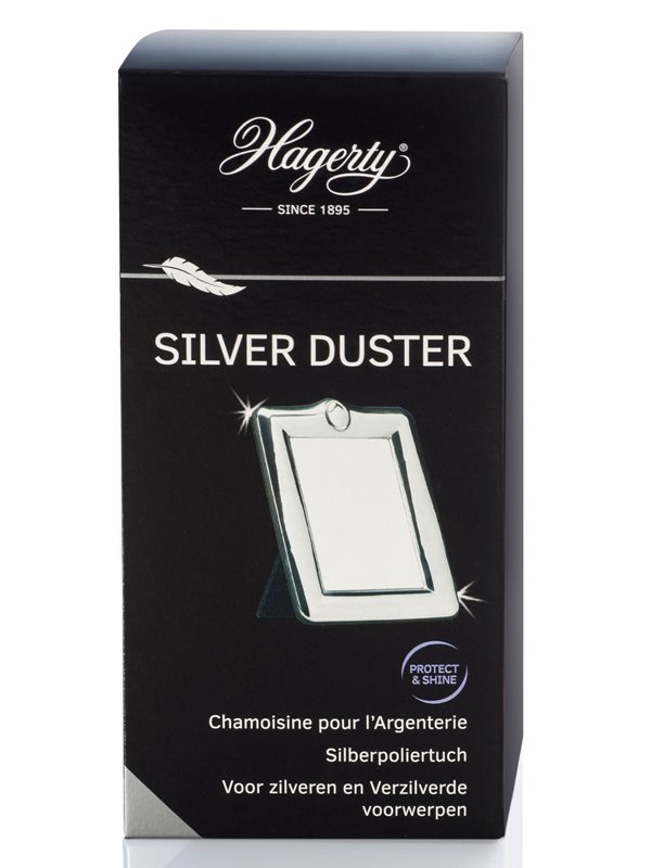 HAGERTY silver duster chiffon 55x35cm argenterie