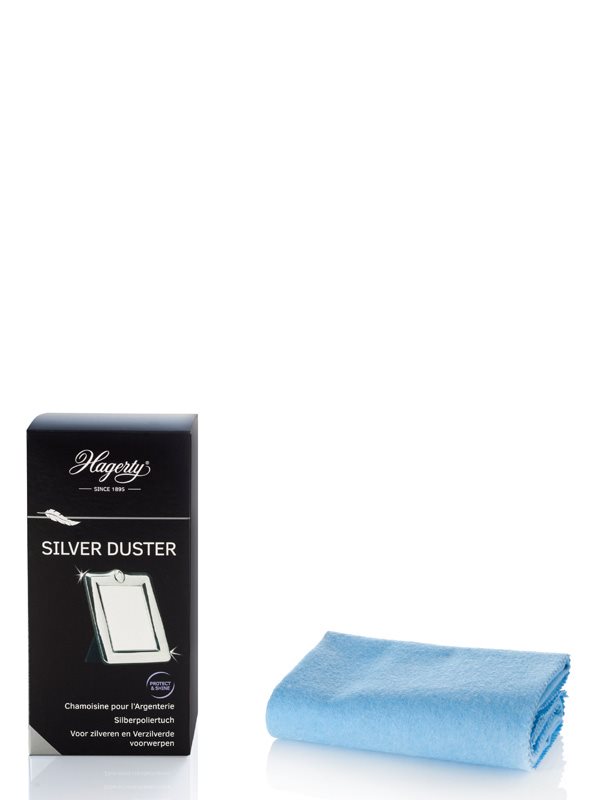 HAGERTY silver duster chiffon 55x35cm argenterie