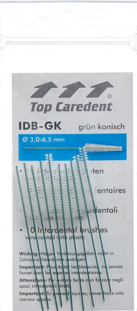 TOP CAREDENT C10 IDB-GK brosse int vert con 10 pce