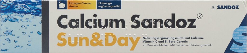 CALCIUM Sandoz Sun & Day cpr eff bte 20 pce