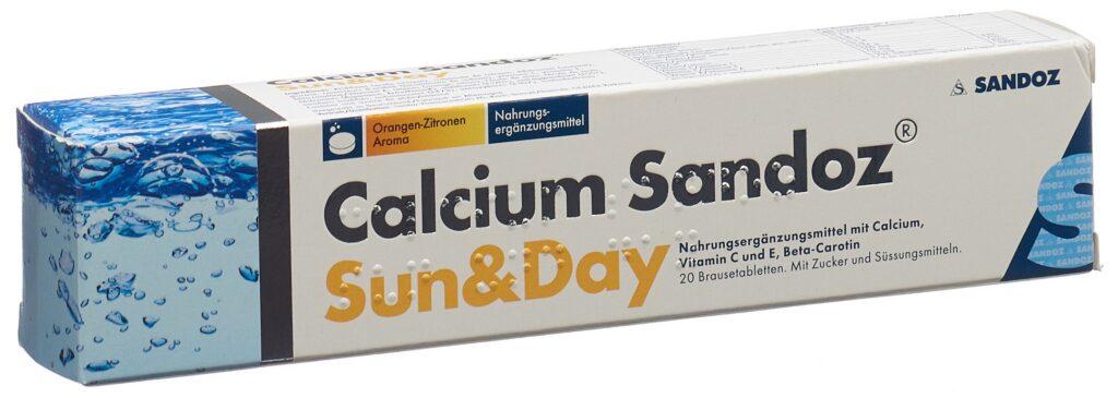 CALCIUM Sandoz Sun & Day cpr eff bte 20 pce