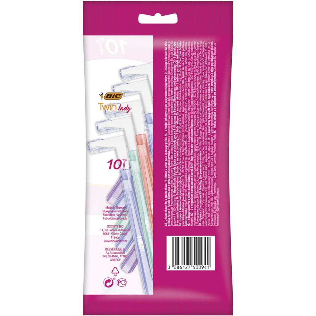 BIC Twin Lady rasoir 2-lames assorties 10 pce