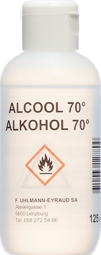 UHLMANN EYRAUD alcool 70 % fl 125 ml
