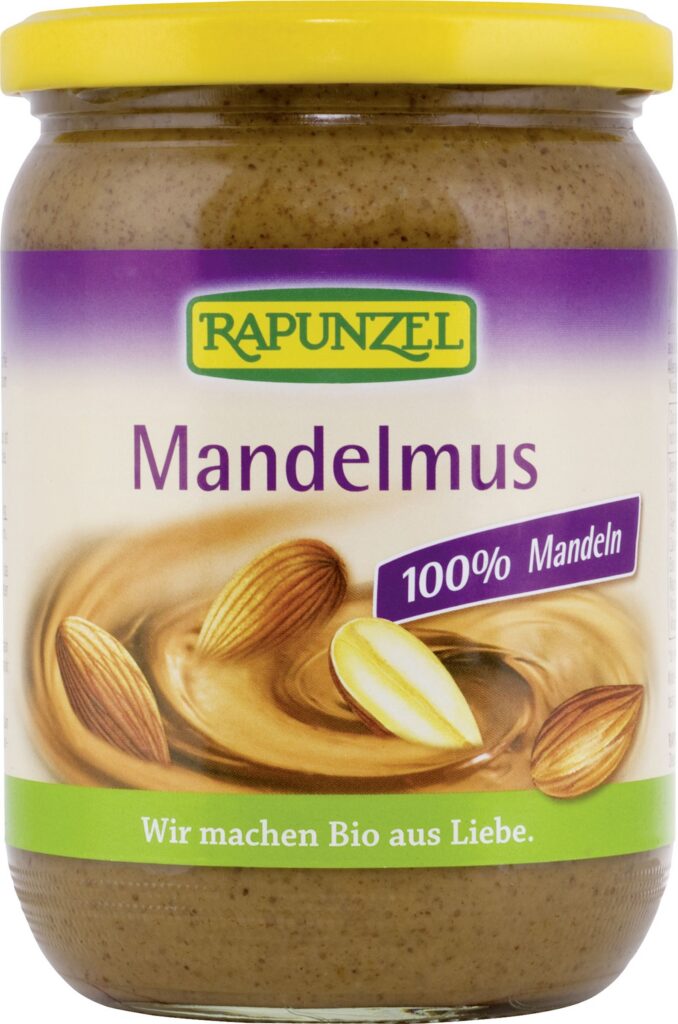 RAPUNZEL purée d'amandes brune bio verre 500 g