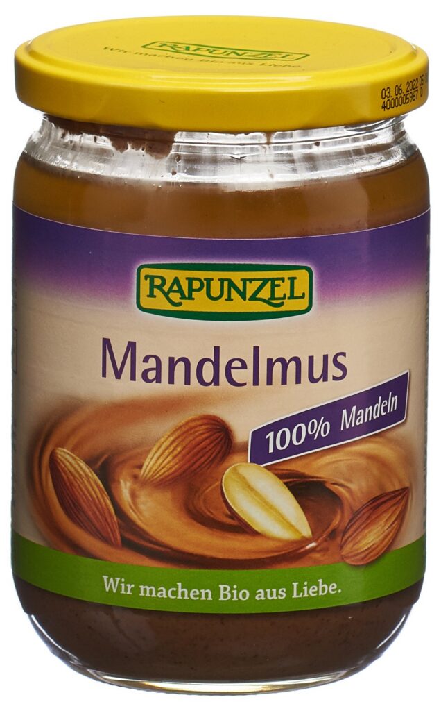 RAPUNZEL purée d'amandes brune bio verre 500 g