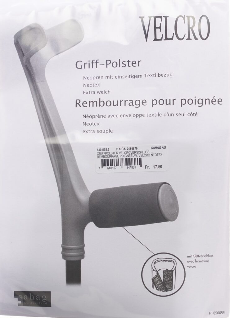 SAHAG rembourr poignée neotex velcro noir 1 paire