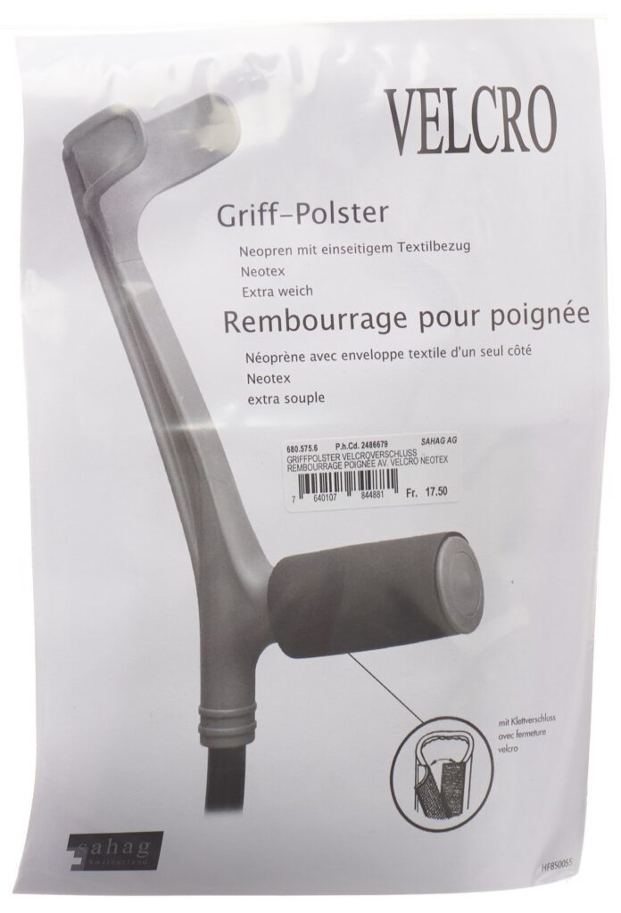 SAHAG rembourr poignée neotex velcro noir 1 paire