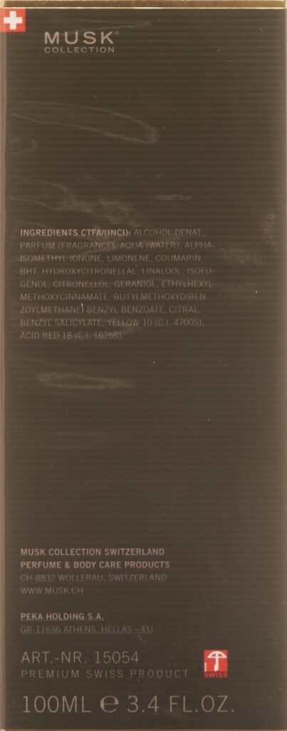MUSK COLLECTION perfume nat spray fl 100 ml