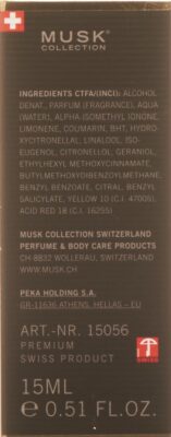 MUSK COLLECTION perfume nat spray fl 15 ml