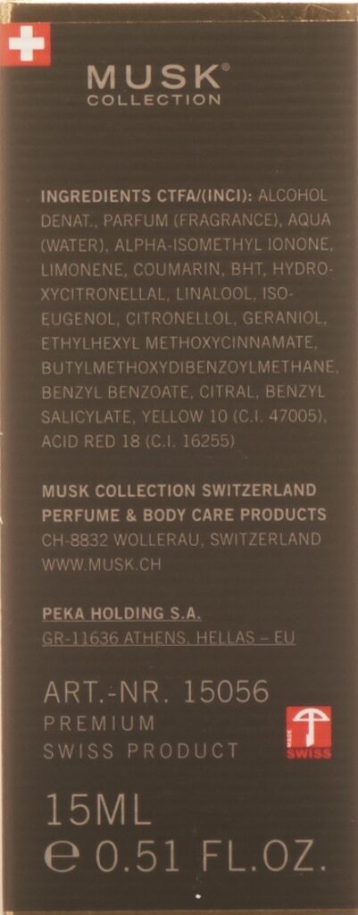 MUSK COLLECTION perfume nat spray fl 15 ml