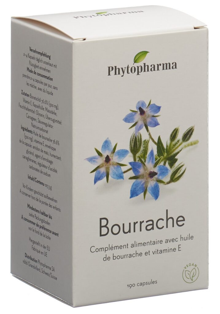 PHYTOPHARMA bourrache caps 500 mg 190 pce
