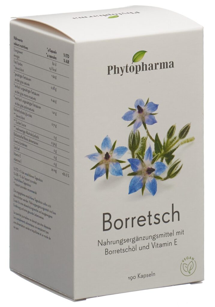PHYTOPHARMA bourrache caps 500 mg 190 pce