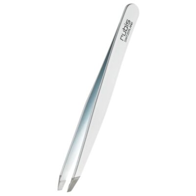 RUBIS pincette biseautée blanche inox