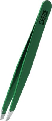 RUBIS pincette biseautée vert inox