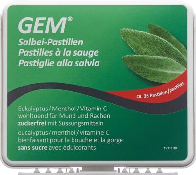 GEM pastilles sauge s sucre 36 pce