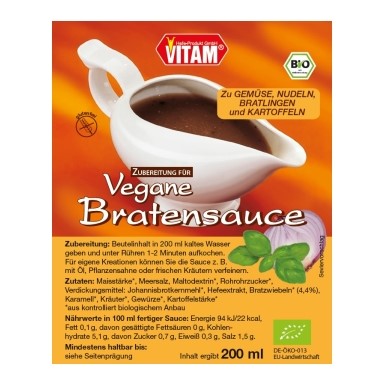 VITAM sauce brune instant bio sans gluten 12 pce