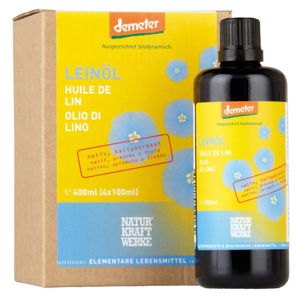 NATURKRAFTWERKE Huile lin vier Demeter 4 x 100 ml