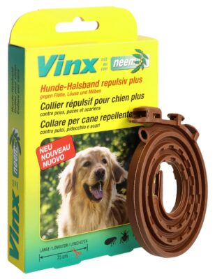VINX colliers aux herbes neem 75cm chien vert