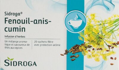 SIDROGA fenouil anis cumin 20 sach 2 g