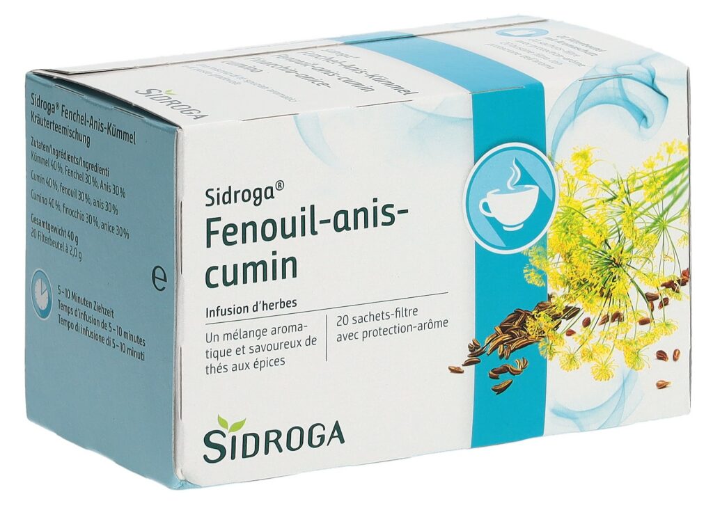 SIDROGA fenouil anis cumin 20 sach 2 g