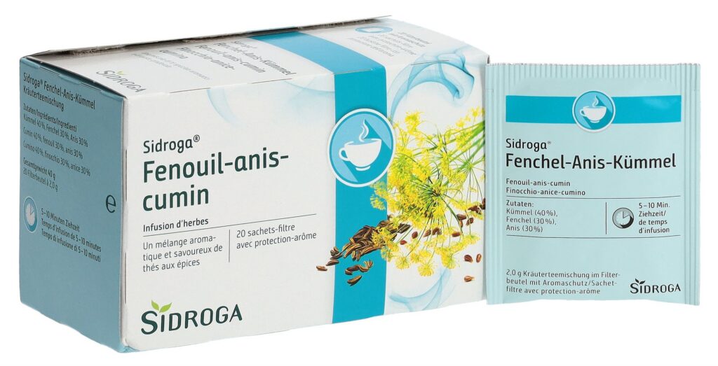 SIDROGA fenouil anis cumin 20 sach 2 g