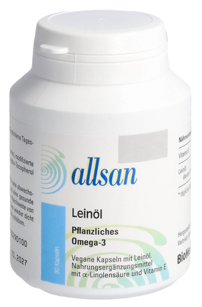 ALLSAN huile de lin végétales caps moll 90 pce