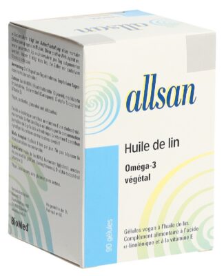 ALLSAN huile de lin végétales caps moll 90 pce