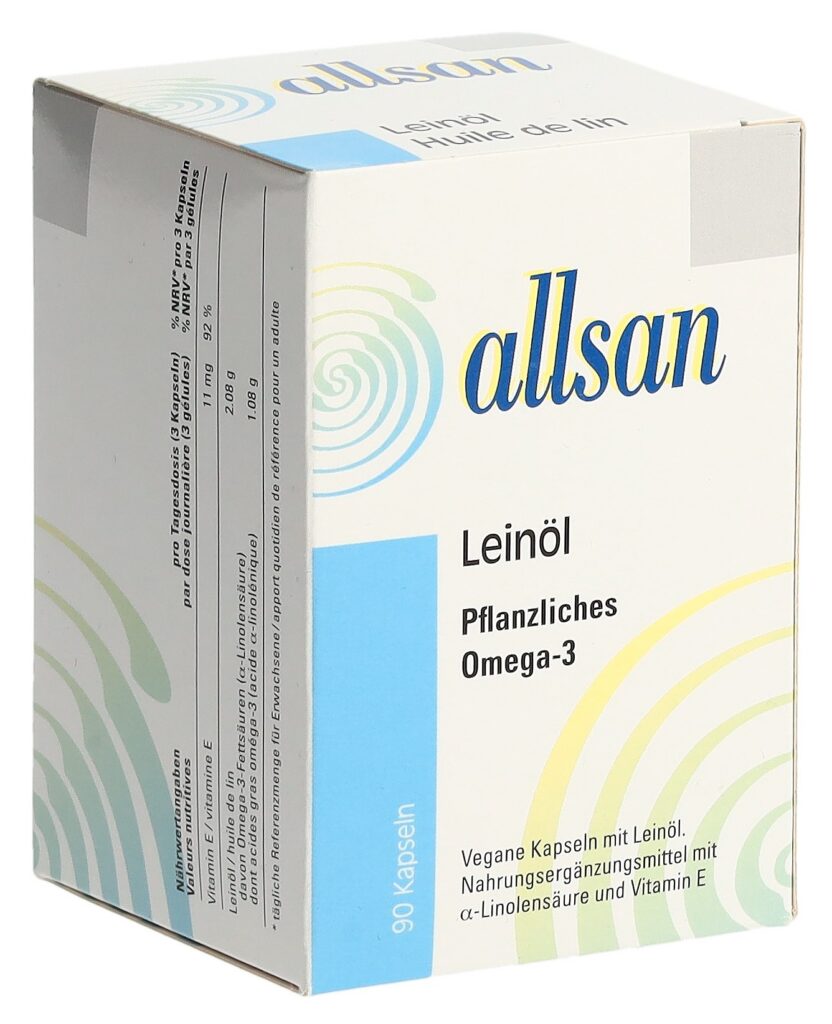ALLSAN huile de lin végétales caps moll 90 pce