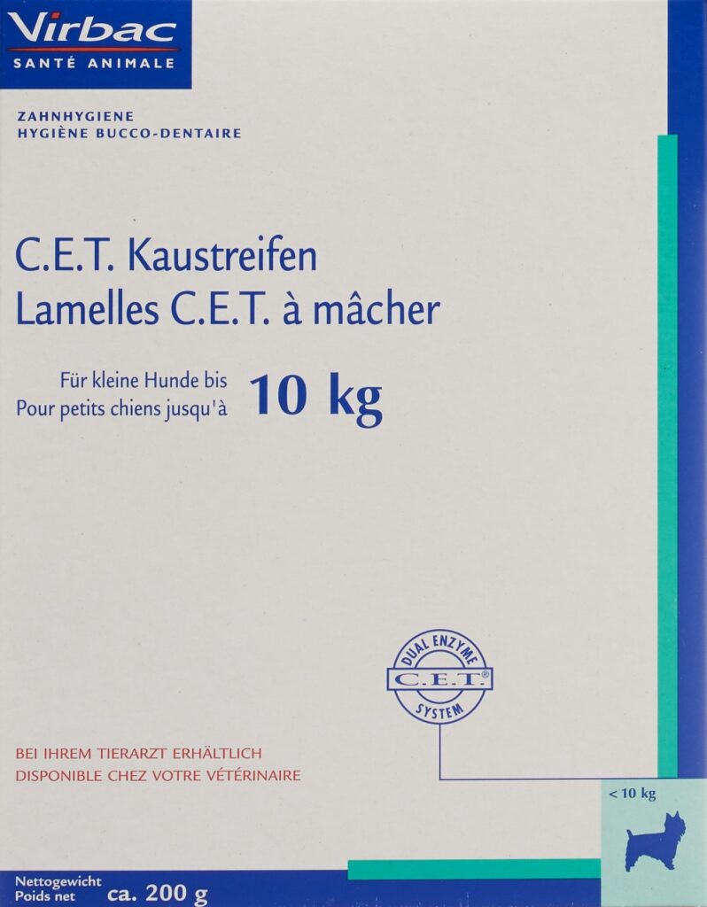 CET lamelles à mâcher dentaire chien -10kg 200 g