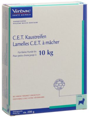 CET lamelles à mâcher dentaire chien -10kg 200 g