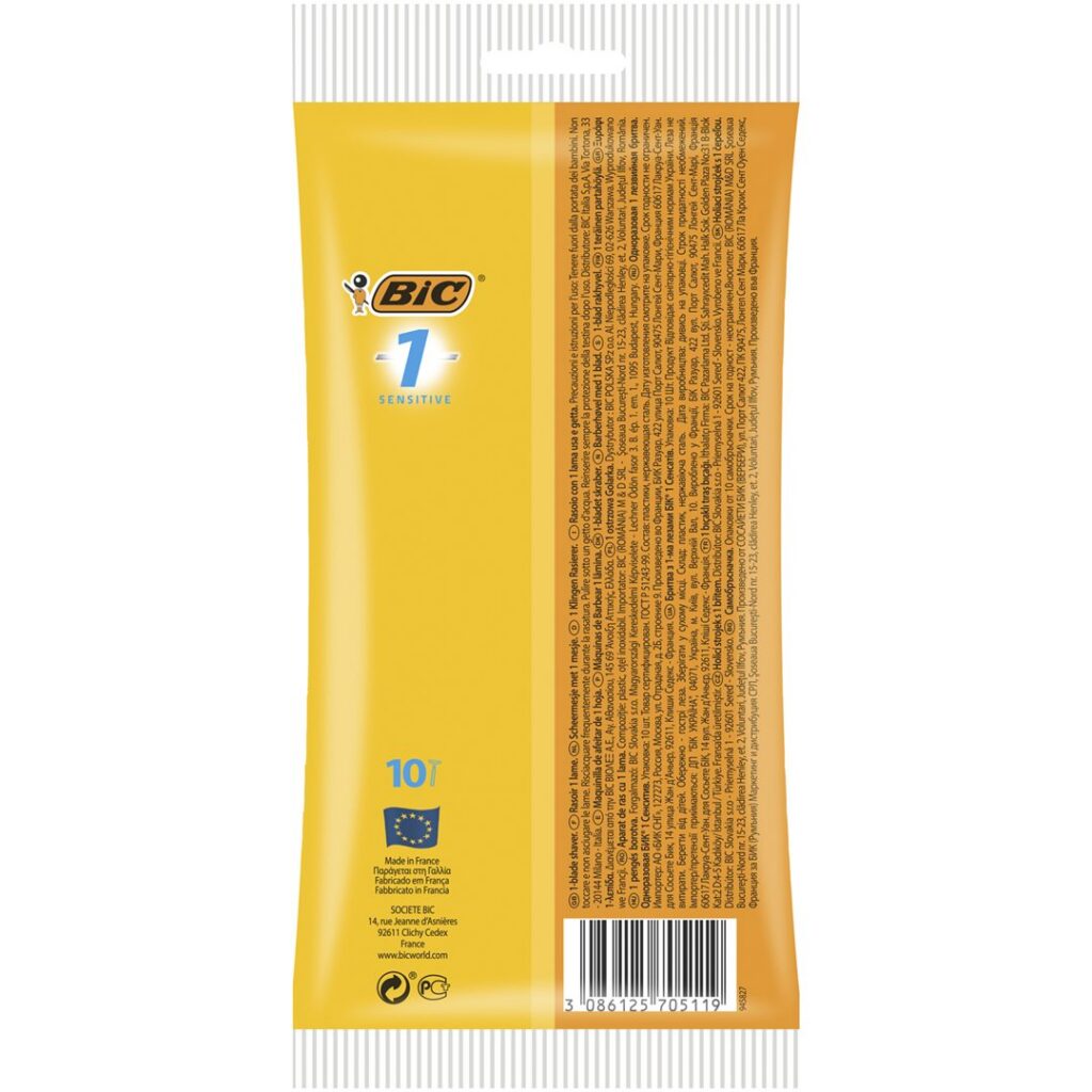 BIC 1 Sensitive rasoir monolame 10 pce
