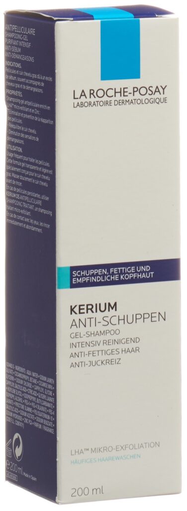 ROCHE-POSAY Kerium antipell cheveux gras fl 200 ml