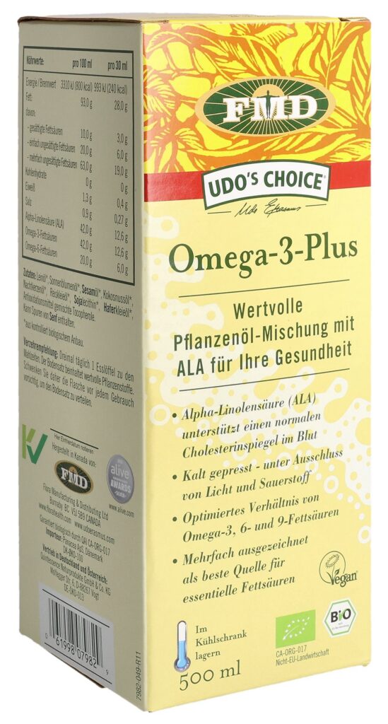UDOS CHOICE huile de plantes bio fl 500 ml