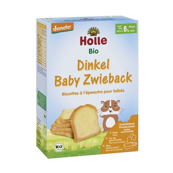 HOLLE biscotte à l'épeautre pour bébé bio 200 g