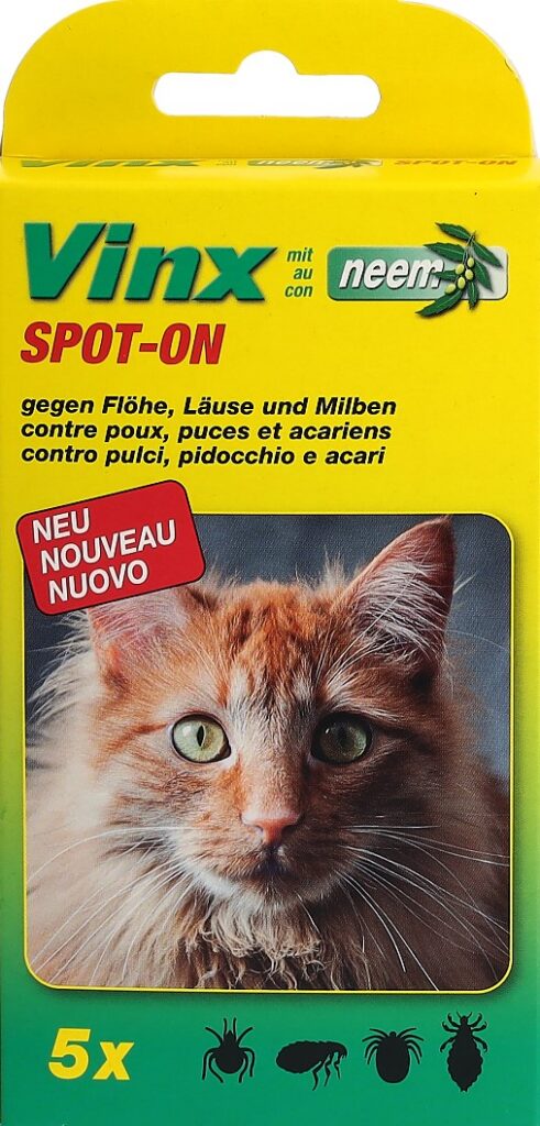 VINX spot on gouttes au neem chat 5 x 1 ml
