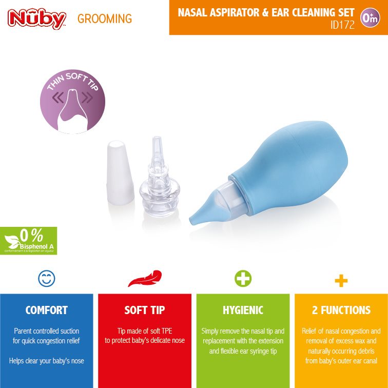 NUBY mouche-bébé poire bout soup emb oreille incl