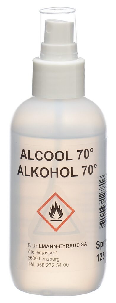 UHLMANN EYRAUD alcool 70 % spr 125 ml