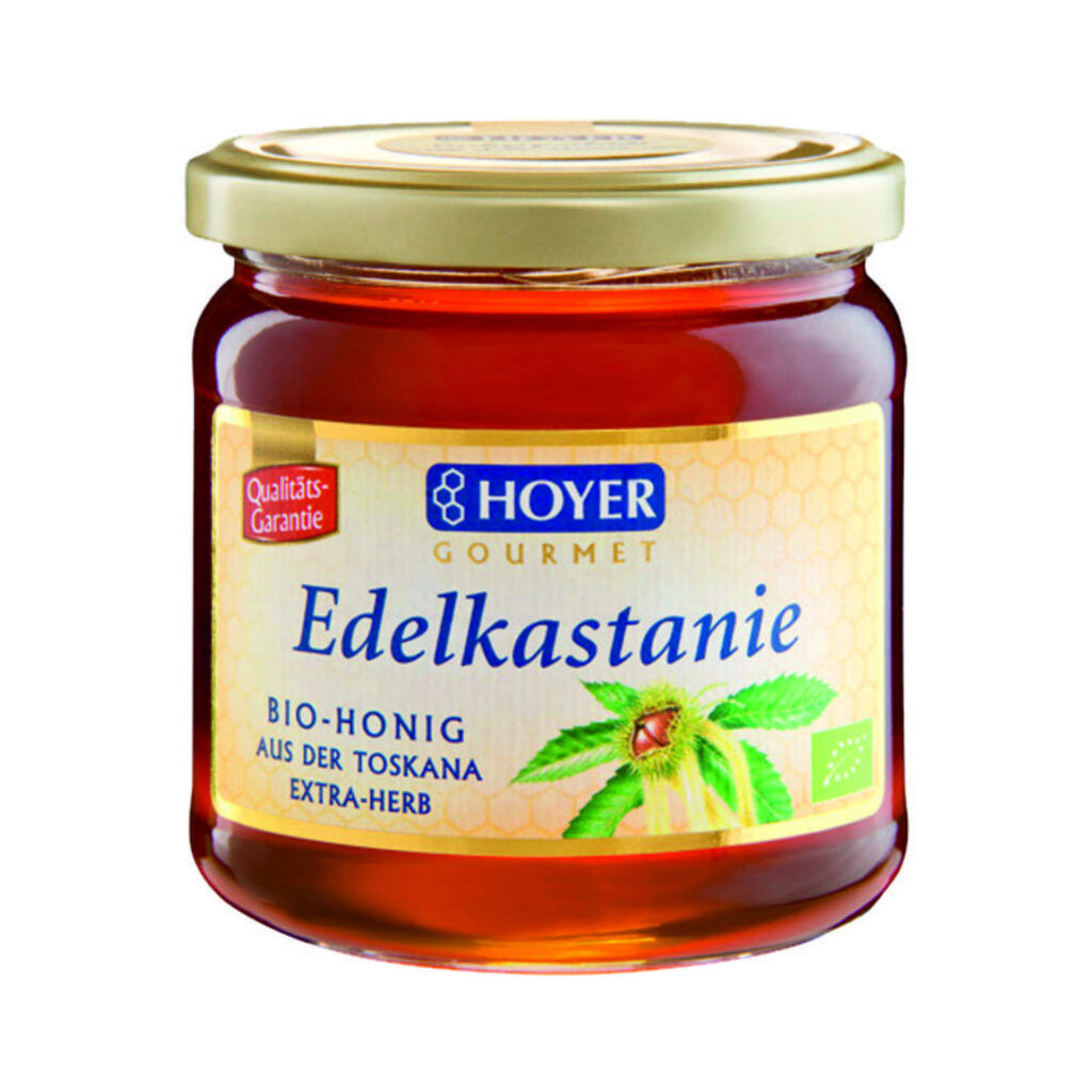 HOYER miel châtaigne toscana bio verre 500 g
