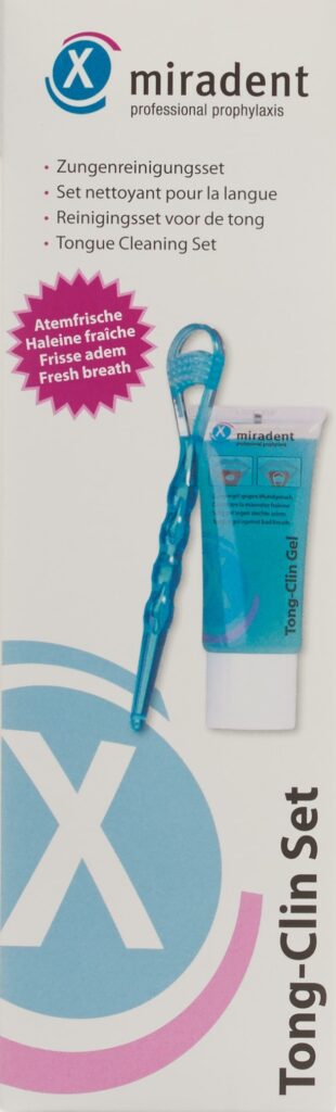 MIRADENT tong-clin set 50ml gel + rappe à langue