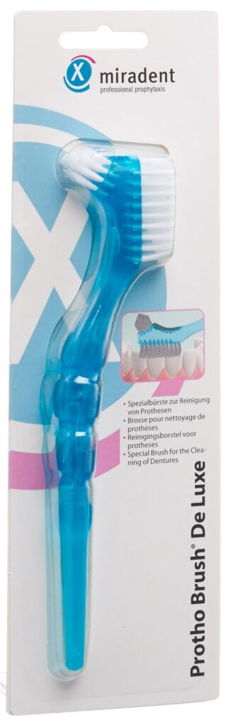 MIRADENT protho brush de luxe bros dent proth bleu