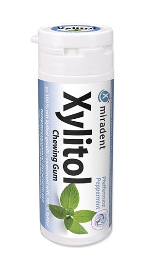 MIRADENT xylitol chewing gum menthe 30 pce