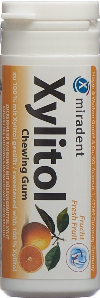 MIRADENT xylitol chewing gum fruit 30 pce