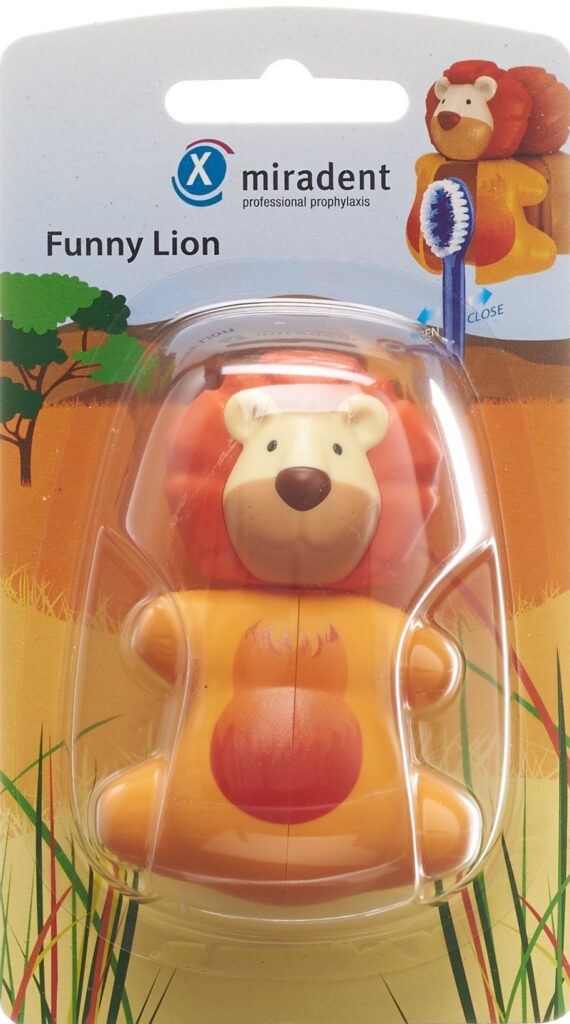 MIRADENT funny snapper porte brosse dents lion