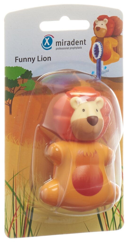 MIRADENT funny snapper porte brosse dents lion