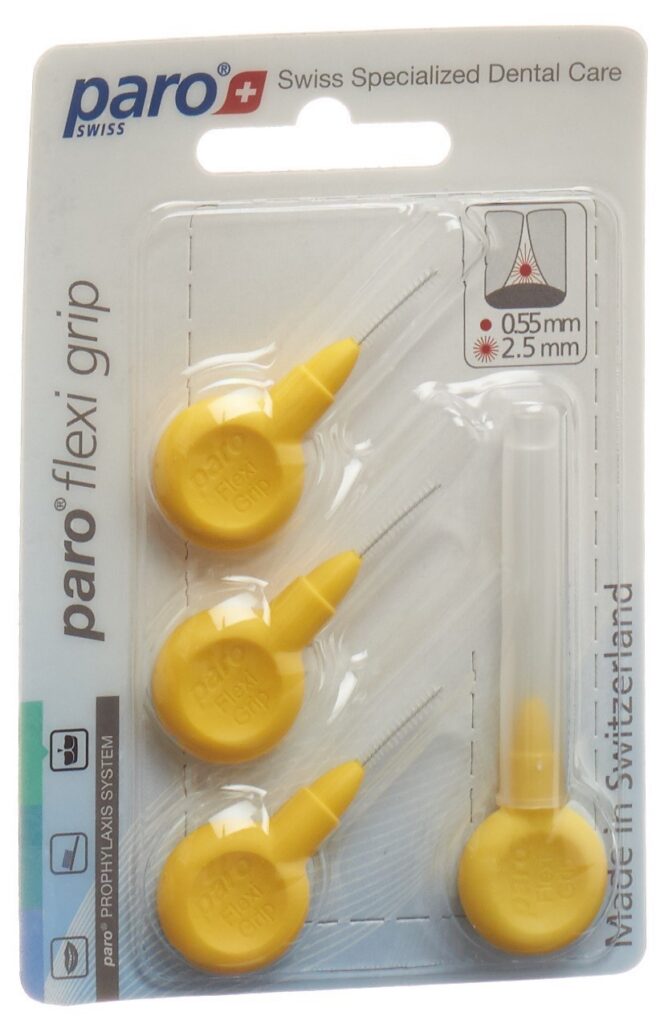 PARO Flexi Grip 2.5mm xx-fin jaune cylindr 4 pce