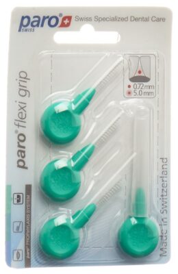 PARO Flexi Grip 5mm medium vert cylindrique 4 pce