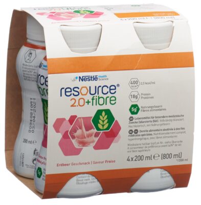 RESOURCE 2.0 fibre fraise 4 x 200 ml