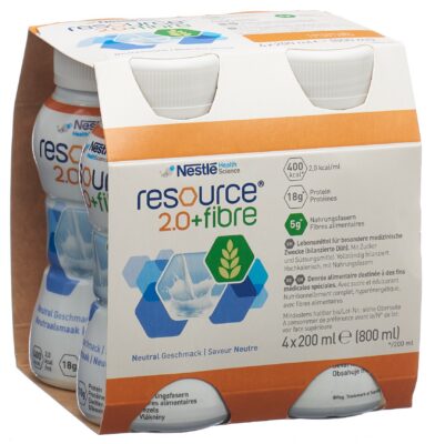 RESOURCE 2.0 fibre neutre 4 x 200 ml